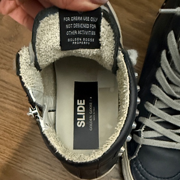 Golden Goose Black High-Top Sneakers with Silver Accents 36 - Picture 8 of 12